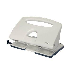Leitz 4 Hole Punch, 40 Sheets, Guide Bar with Format Markings, Metal, 51320085
